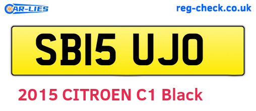 SB15UJO are the vehicle registration plates.