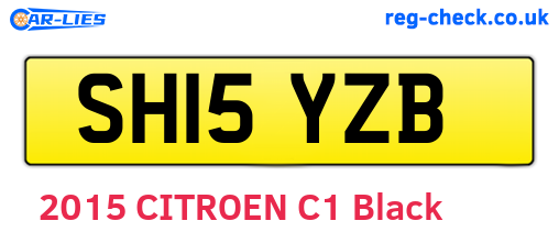 SH15YZB are the vehicle registration plates.