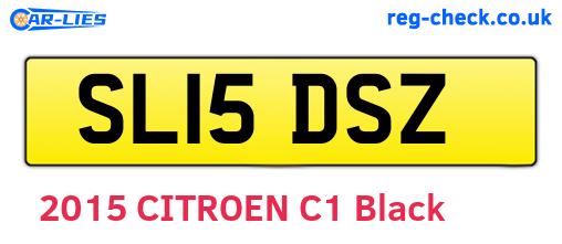 SL15DSZ are the vehicle registration plates.