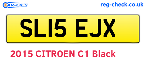 SL15EJX are the vehicle registration plates.