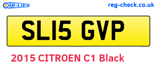 SL15GVP are the vehicle registration plates.