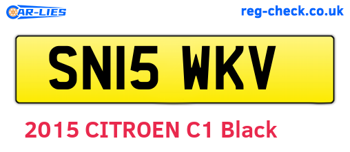 SN15WKV are the vehicle registration plates.