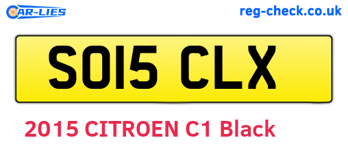 SO15CLX are the vehicle registration plates.