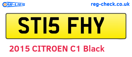 ST15FHY are the vehicle registration plates.