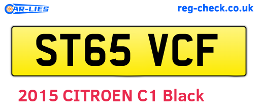 ST65VCF are the vehicle registration plates.