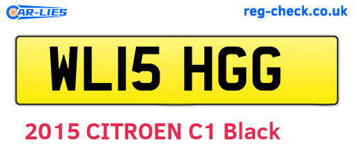 WL15HGG are the vehicle registration plates.