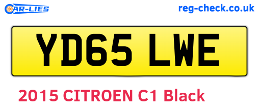YD65LWE are the vehicle registration plates.