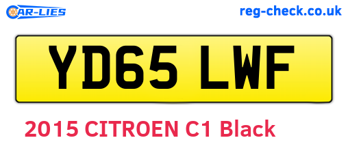 YD65LWF are the vehicle registration plates.