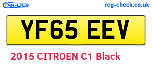 YF65EEV are the vehicle registration plates.