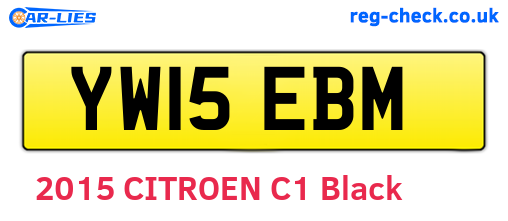 YW15EBM are the vehicle registration plates.