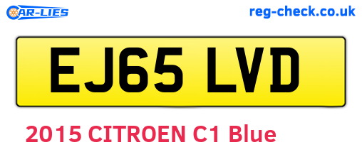 EJ65LVD are the vehicle registration plates.