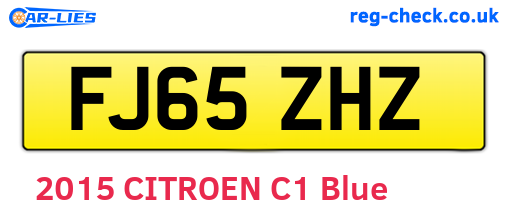 FJ65ZHZ are the vehicle registration plates.
