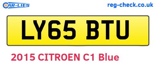 LY65BTU are the vehicle registration plates.