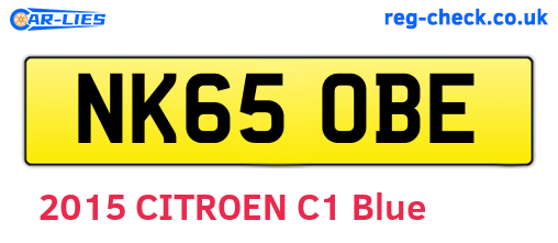 NK65OBE are the vehicle registration plates.