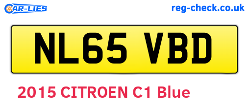 NL65VBD are the vehicle registration plates.