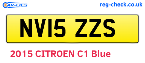 NV15ZZS are the vehicle registration plates.