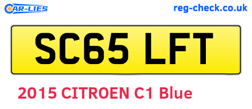 SC65LFT are the vehicle registration plates.