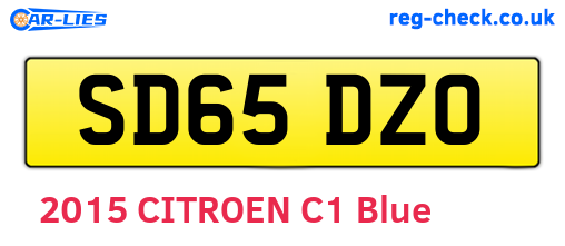 SD65DZO are the vehicle registration plates.