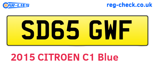 SD65GWF are the vehicle registration plates.