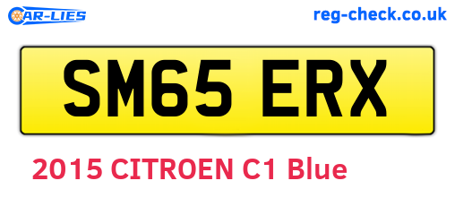 SM65ERX are the vehicle registration plates.