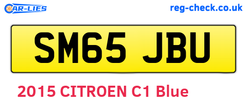 SM65JBU are the vehicle registration plates.