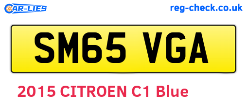 SM65VGA are the vehicle registration plates.