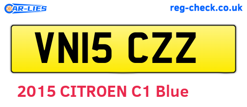VN15CZZ are the vehicle registration plates.