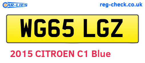 WG65LGZ are the vehicle registration plates.