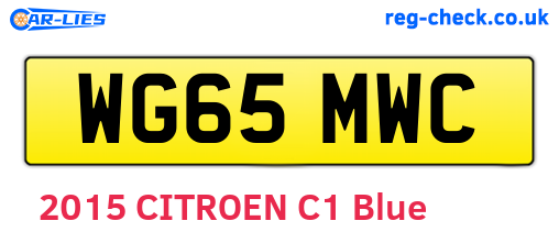 WG65MWC are the vehicle registration plates.