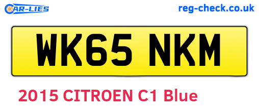 WK65NKM are the vehicle registration plates.