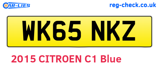 WK65NKZ are the vehicle registration plates.