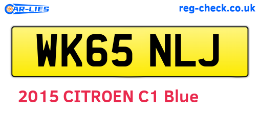 WK65NLJ are the vehicle registration plates.