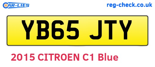 YB65JTY are the vehicle registration plates.
