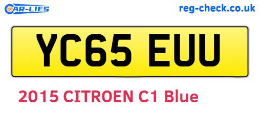 YC65EUU are the vehicle registration plates.