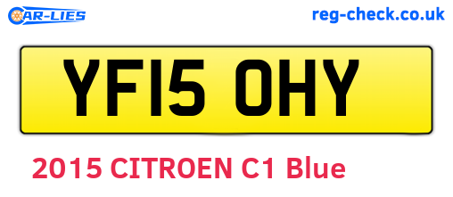 YF15OHY are the vehicle registration plates.