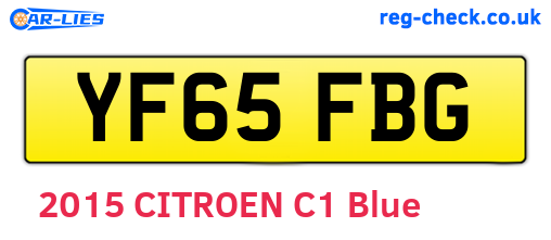 YF65FBG are the vehicle registration plates.