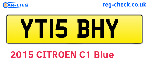 YT15BHY are the vehicle registration plates.