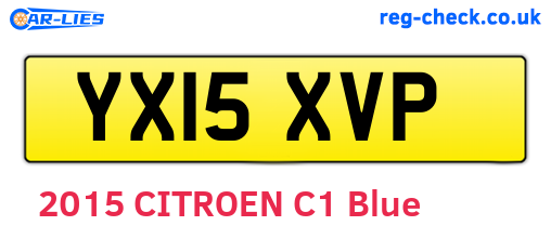 YX15XVP are the vehicle registration plates.