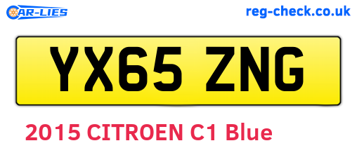 YX65ZNG are the vehicle registration plates.