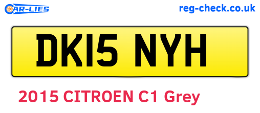 DK15NYH are the vehicle registration plates.