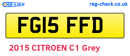 FG15FFD are the vehicle registration plates.