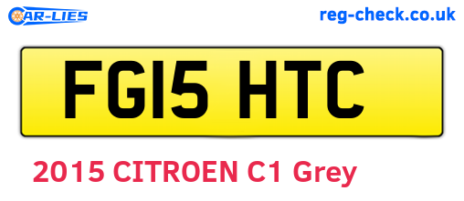 FG15HTC are the vehicle registration plates.