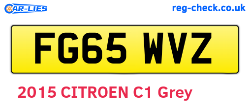 FG65WVZ are the vehicle registration plates.