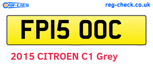 FP15OOC are the vehicle registration plates.
