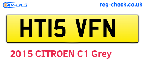 HT15VFN are the vehicle registration plates.