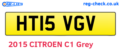 HT15VGV are the vehicle registration plates.