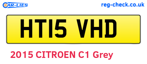HT15VHD are the vehicle registration plates.