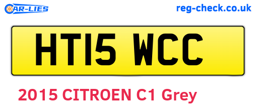 HT15WCC are the vehicle registration plates.