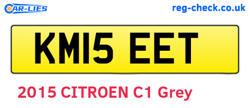 KM15EET are the vehicle registration plates.