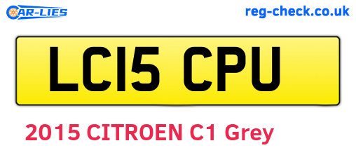 LC15CPU are the vehicle registration plates.